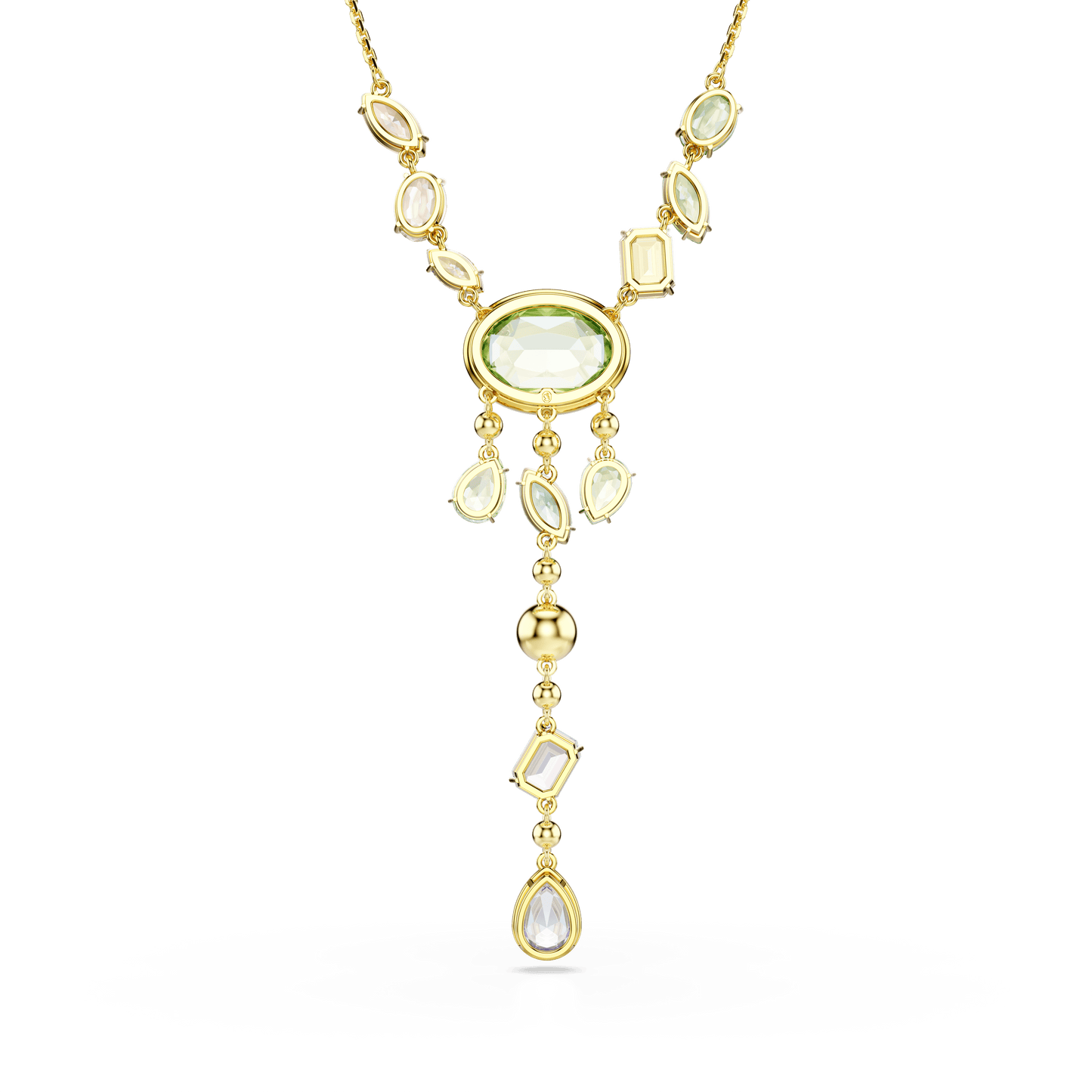 Gema Y necklace, Mixed cuts, Multicolored, Gold-tone plated 5737451
