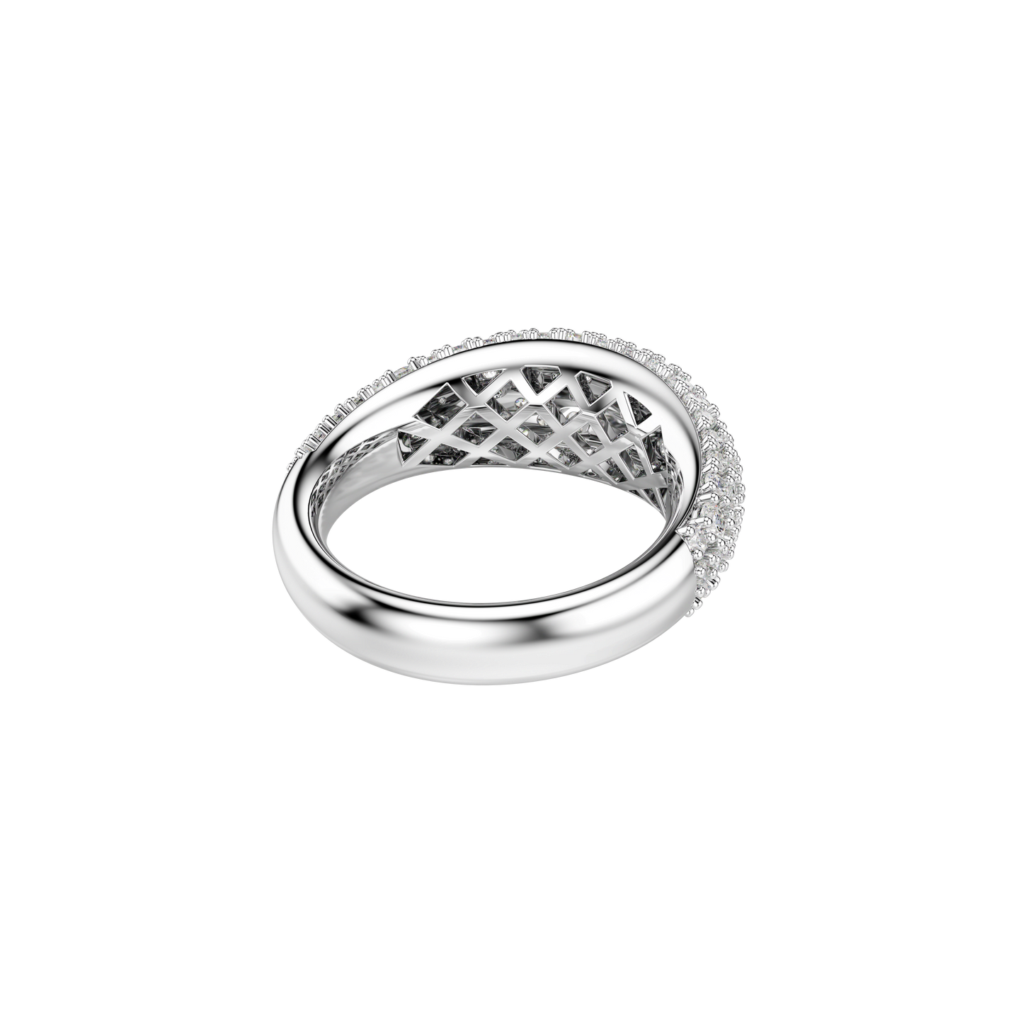 Sublima ring, White, Rhodium plated 5737596