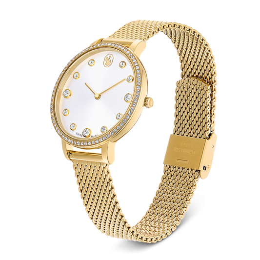 Clarica watch, Swiss Made, Metal bracelet, Gold tone, Gold-tone finish 5740823