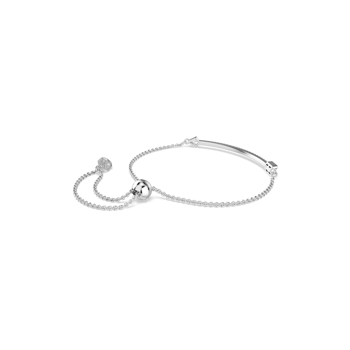 Idyllia bracelet, Mixed cuts, Arrow, White, Rhodium plated 5741523