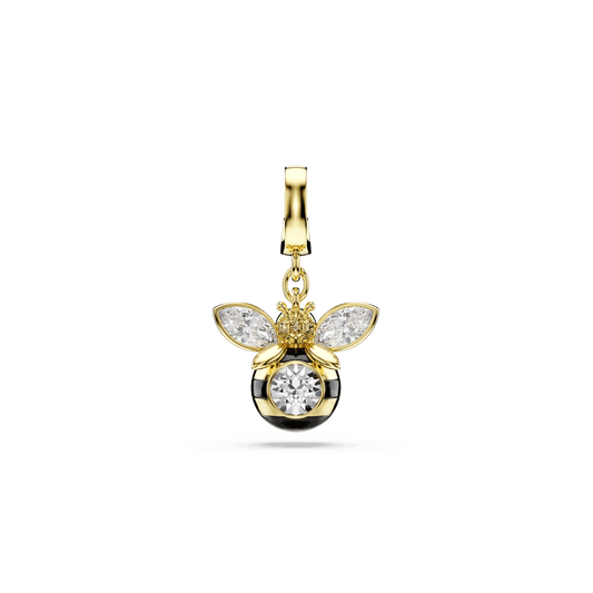Idyllia charm, Mixed cuts, Bee, Multicolored, Gold-tone plated 5743132