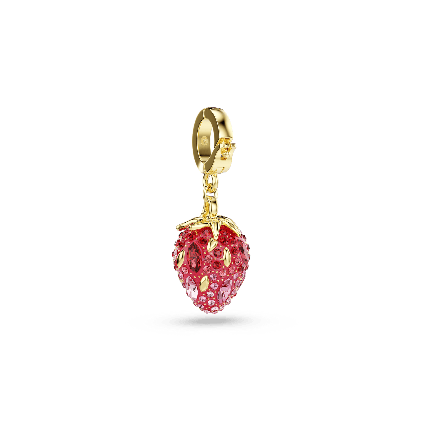 Idyllia charm, Mixed cuts, Strawberry, Red, Gold-tone plated 5743136
