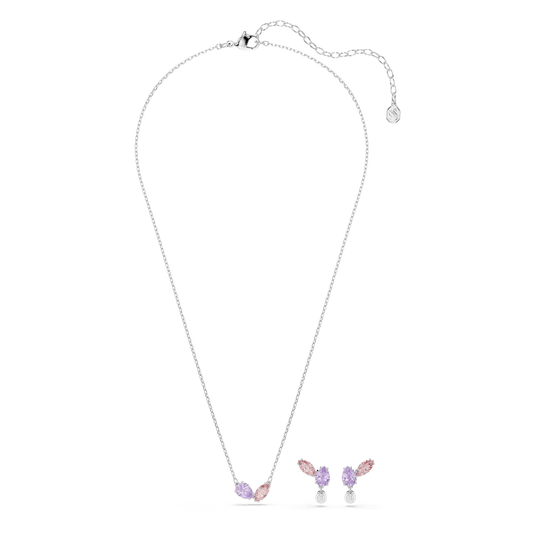 Ariana Grande x Swarovski set, Mixed cuts, Multicolored, Rhodium plated 5746577