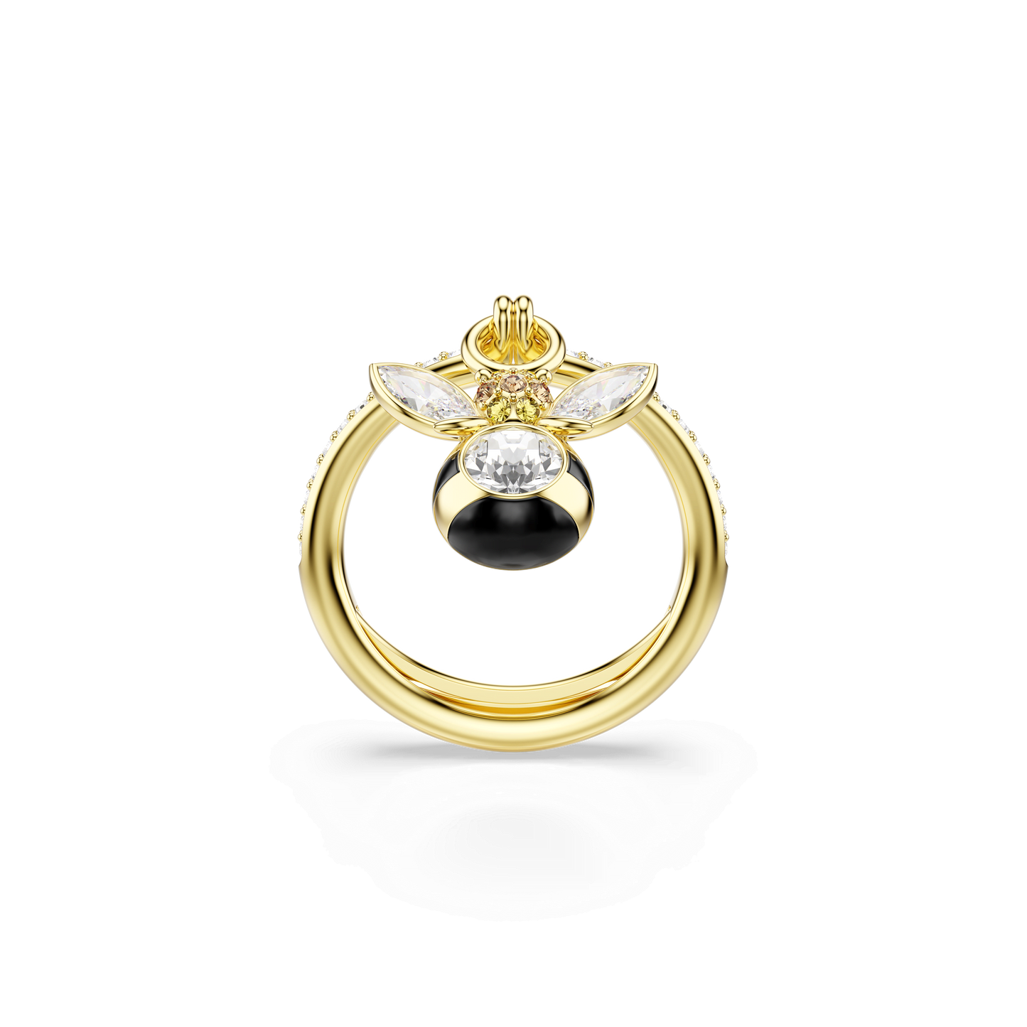 Idyllia motif ring, Mixed cuts, Bee, Multicolored, Gold-tone plated 5748153