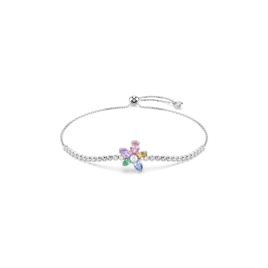 Ariana Grande x Swarovski bracelet, Mixed cuts, Flower, Multicolored, Rhodium plated 5749187