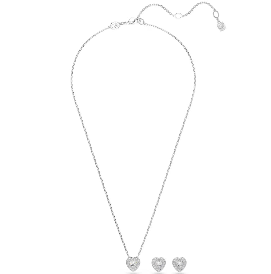Ariana Grande x Swarovski set Mixed cuts, Heart, White, Rhodium plated