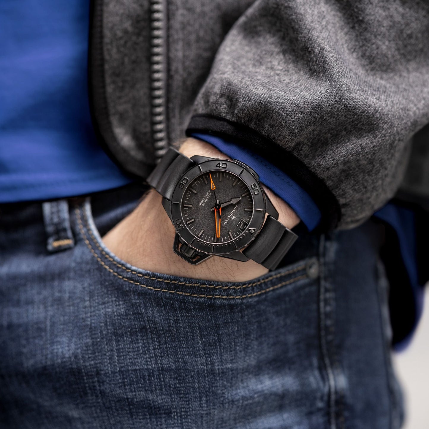 Khaki Navy Frogman Auto H77845330