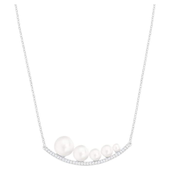 Fundamental Necklace, White, Rhodium plated - Swarovski, 5274299
