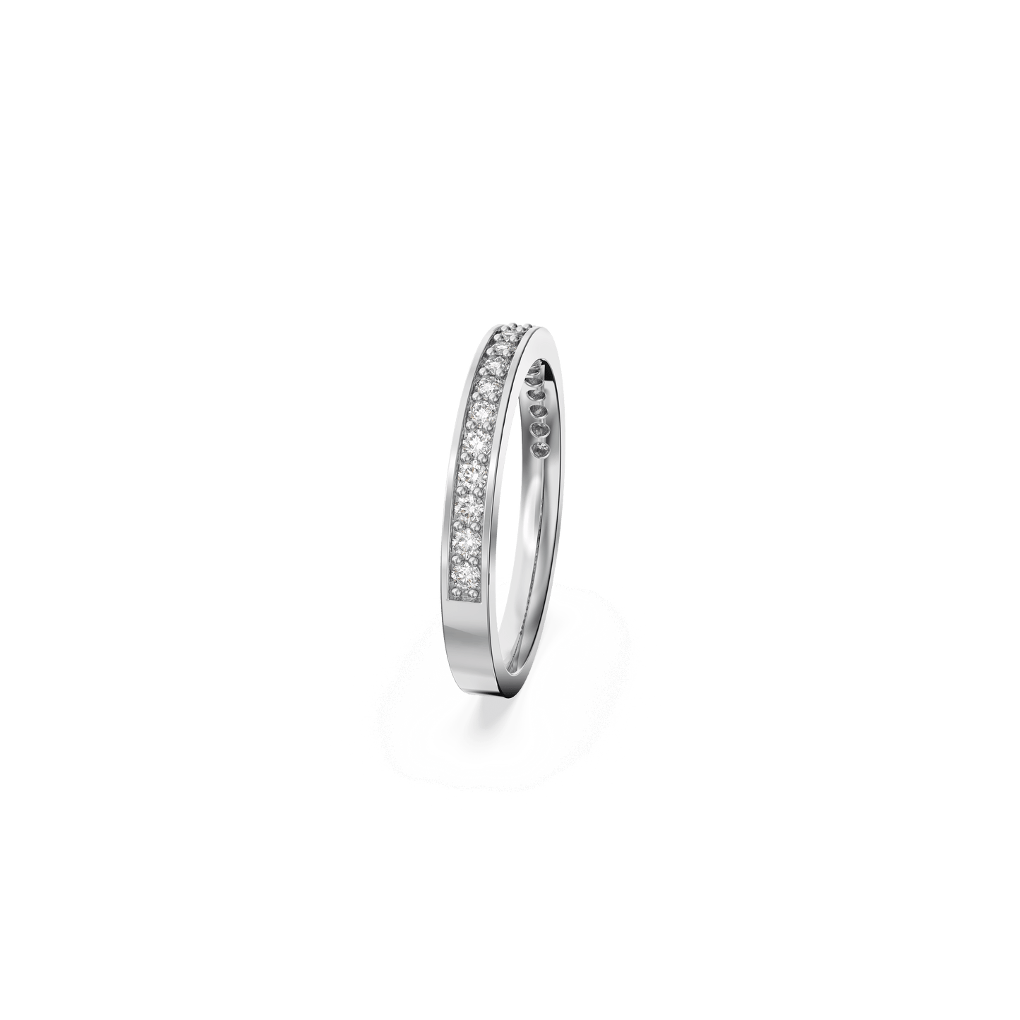 Matrix ring, White, Rhodium plated 1121065