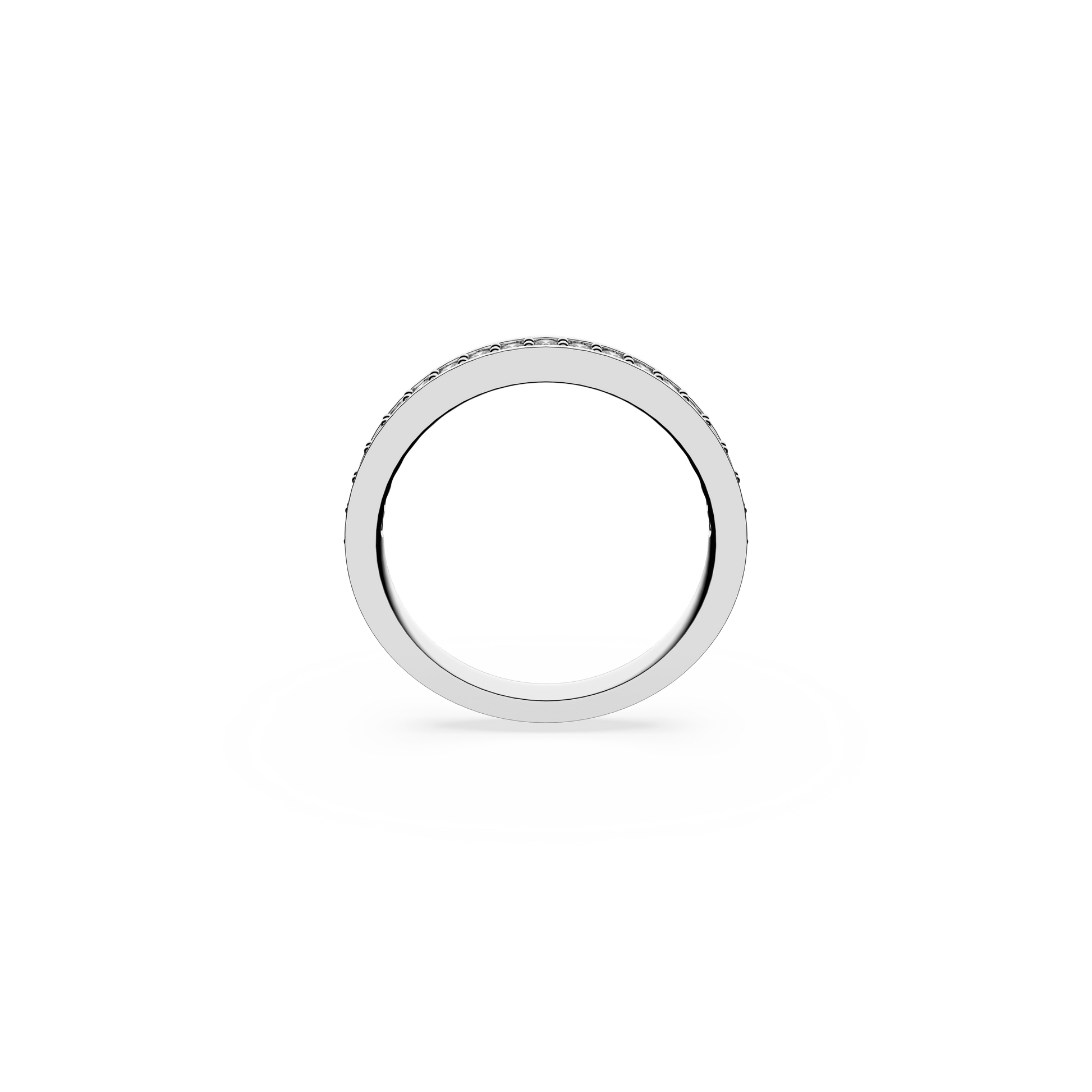 Matrix ring, White, Rhodium plated 1121066