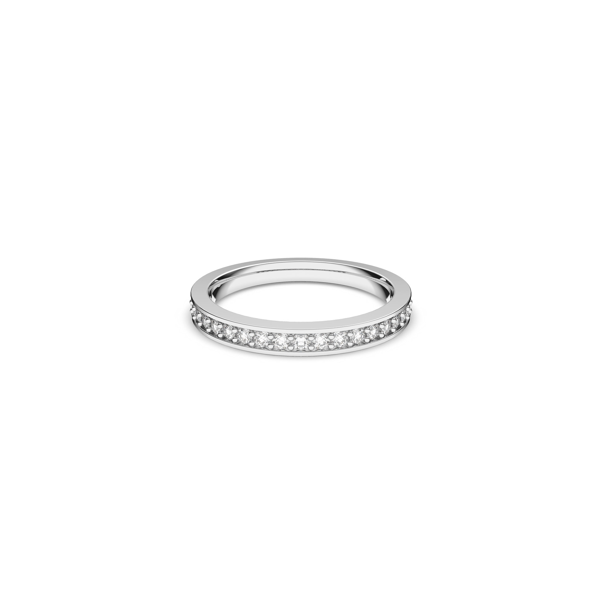 Matrix ring, White, Rhodium plated 1121067