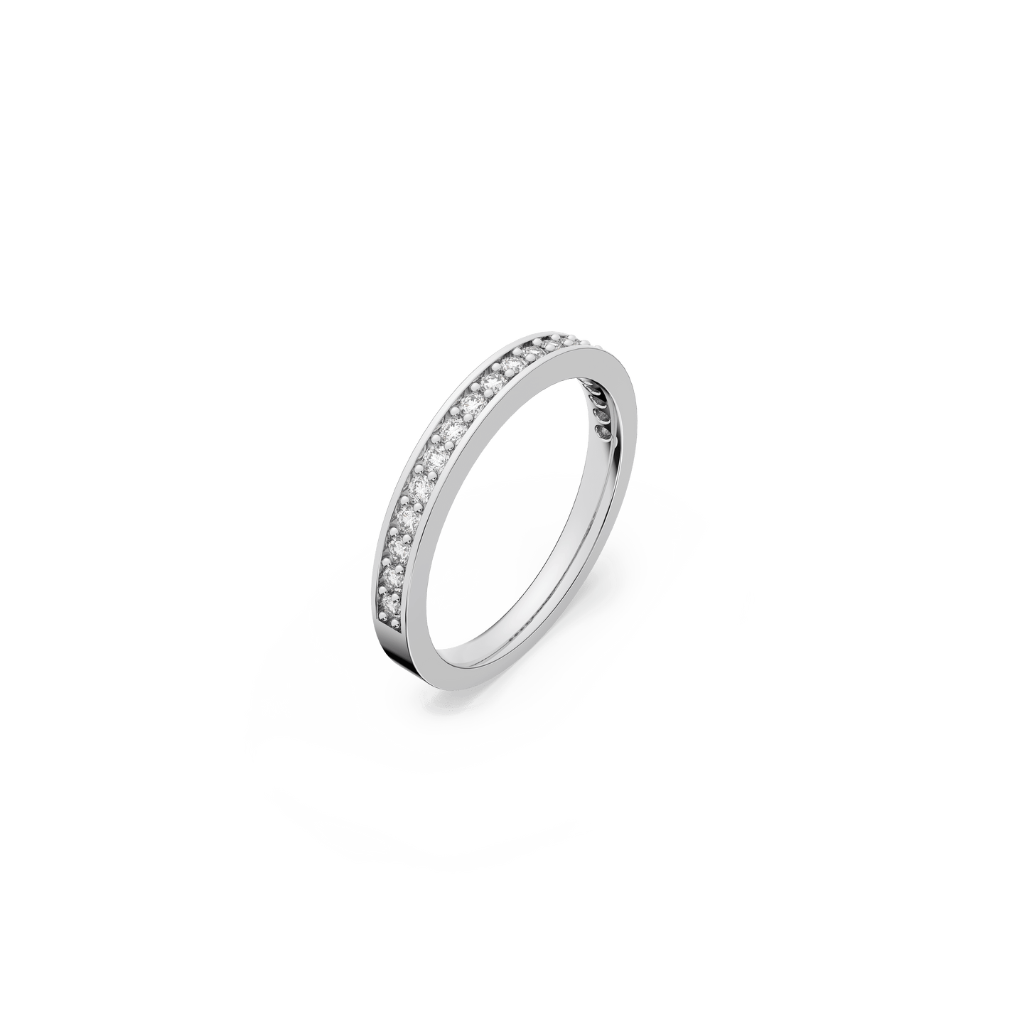 Matrix ring, White, Rhodium plated 1121067