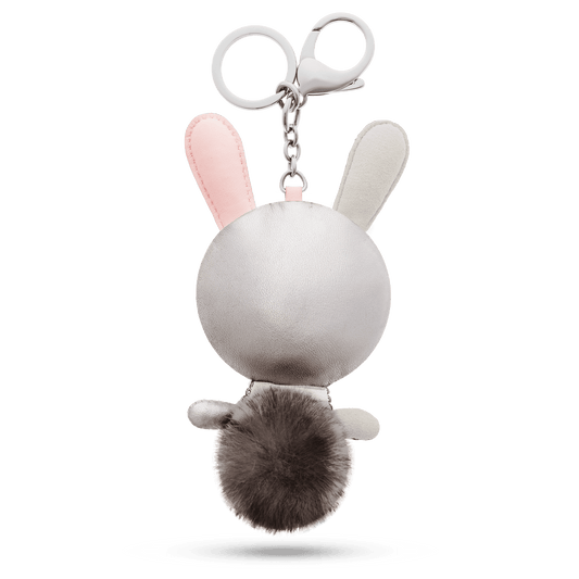 Mathilde bag charm, Rabbit, Gray, Stainless steel 5020921