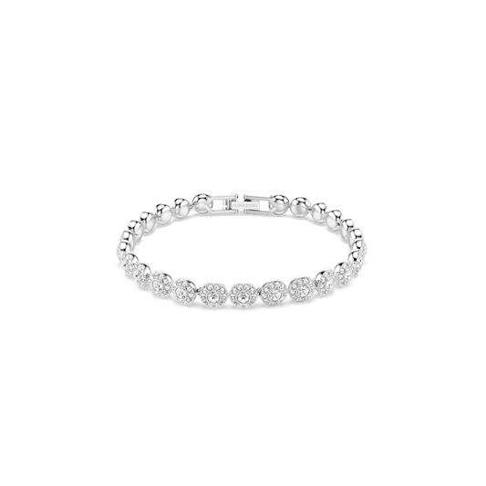 Una Angelic bracelet, Round cut, White, Rhodium plated 5071173