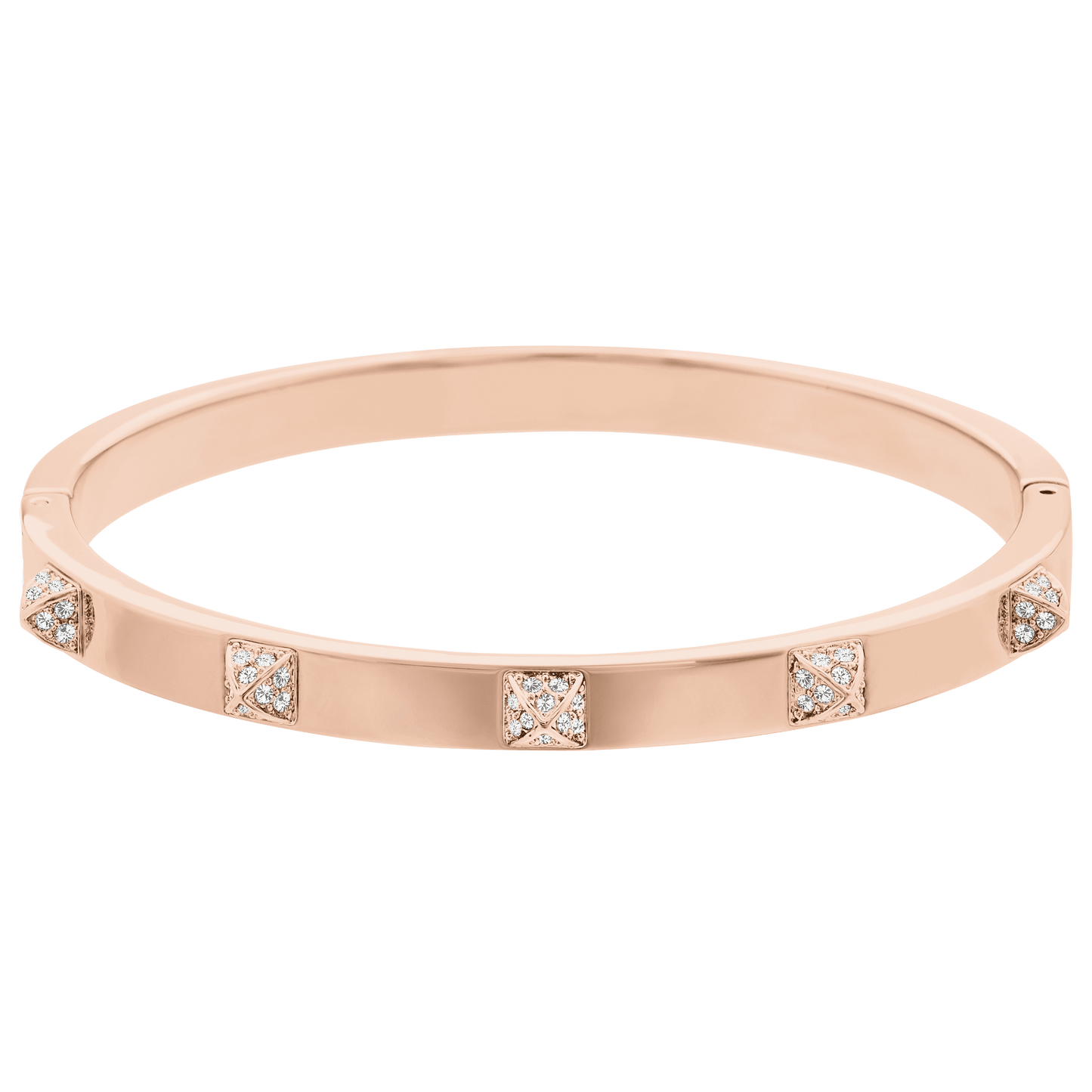 Dextera bangle, Pavé, White, Rose gold-tone plated 5098368