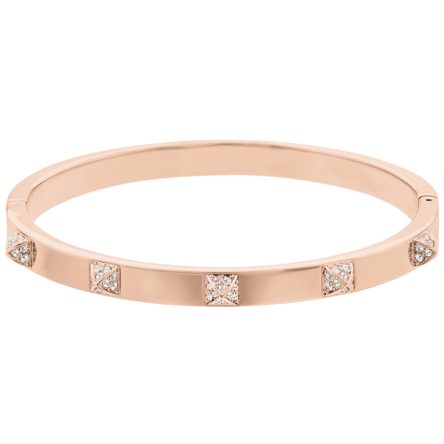Dextera bangle, Pavé, White, Rose gold-tone plated 5098834
