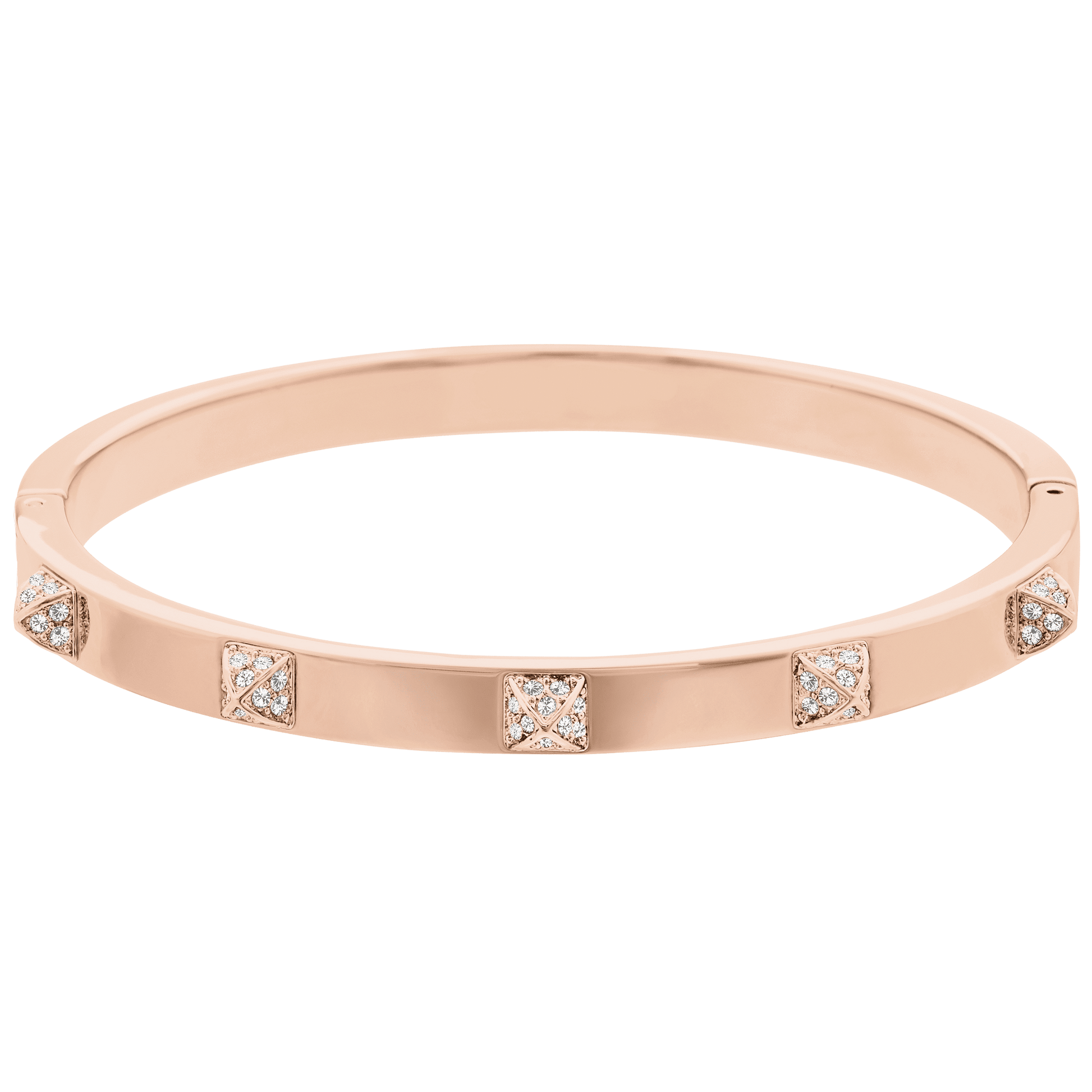 Dextera bangle, Pavé, White, Rose gold-tone plated 5098834