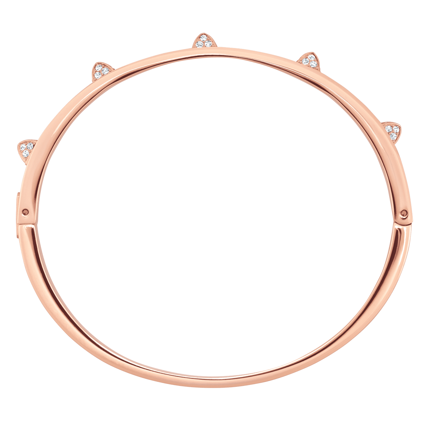 Dextera bangle, Pavé, White, Rose gold-tone plated 5098834