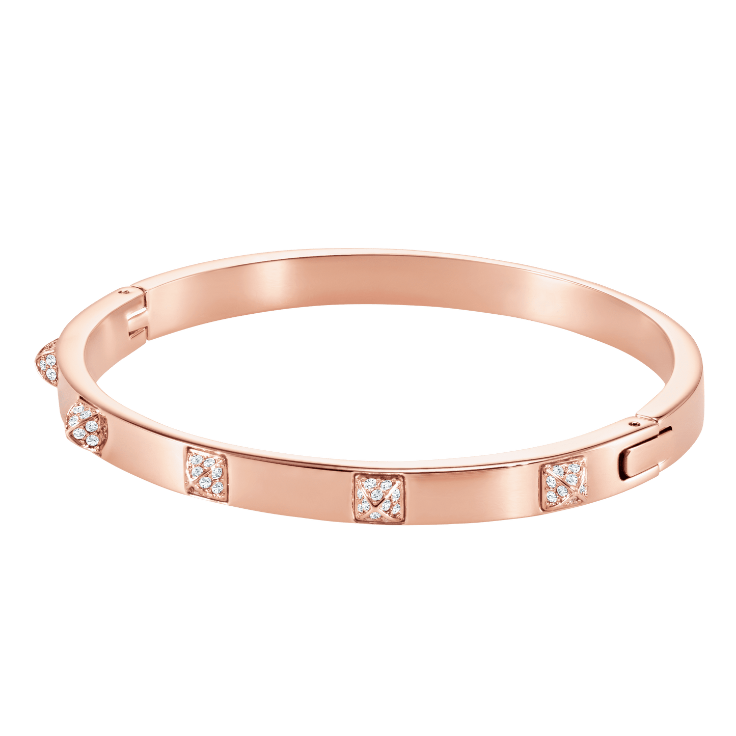 Dextera bangle, Pavé, White, Rose gold-tone plated 5098834