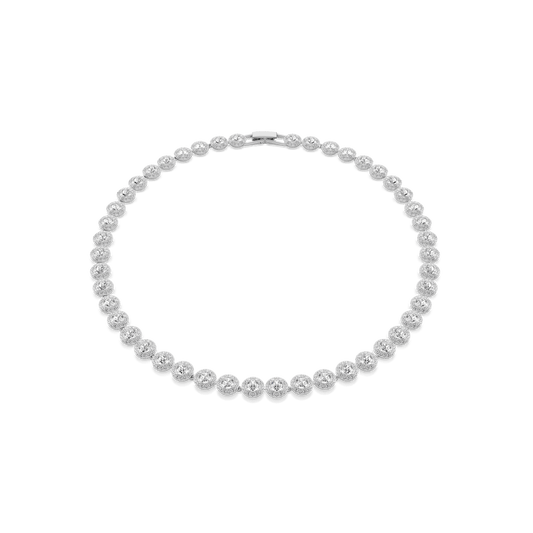 Una Angelic necklace, Round cut, Medium, White, Rhodium plated 5117703