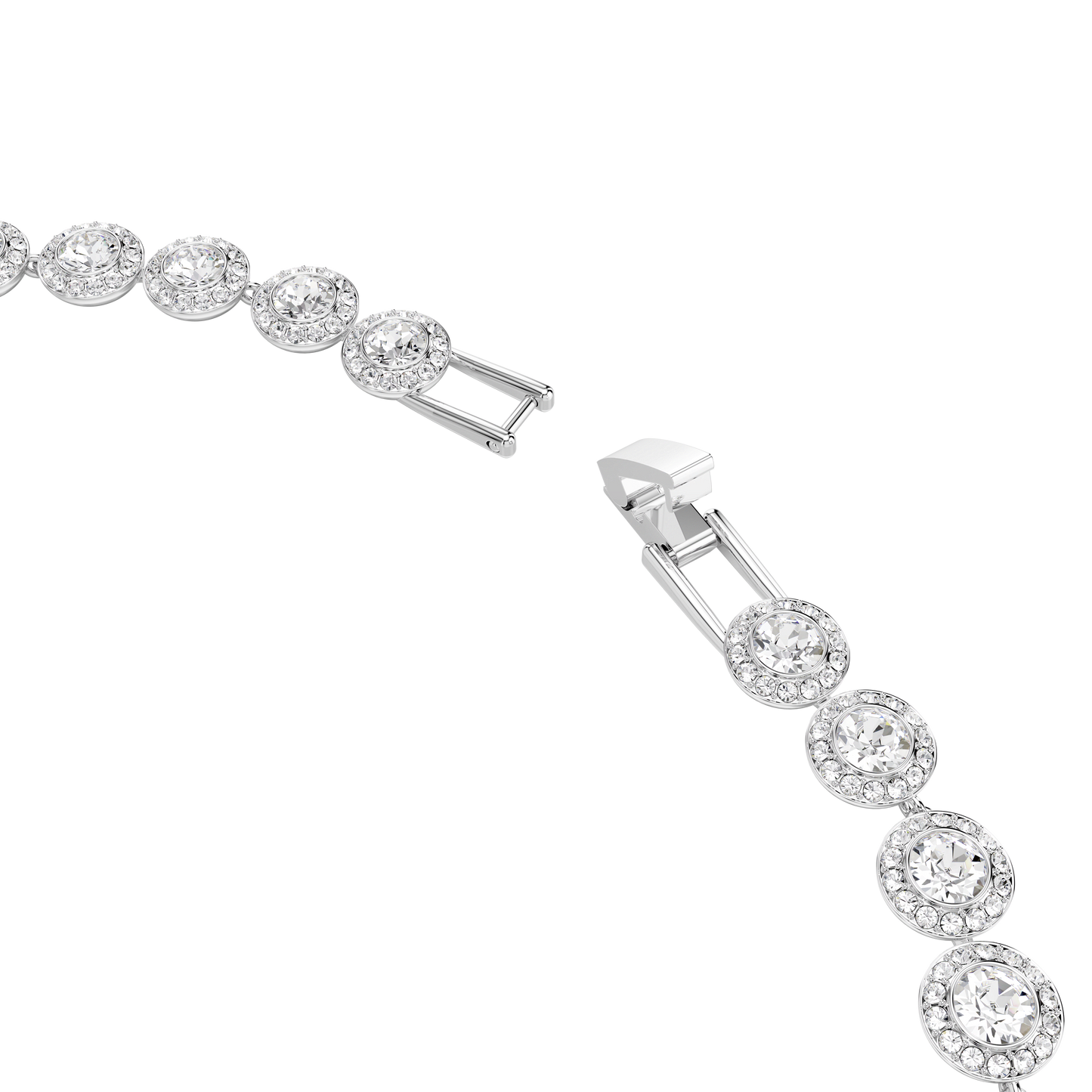 Una Angelic necklace, Round cut, Medium, White, Rhodium plated 5117703