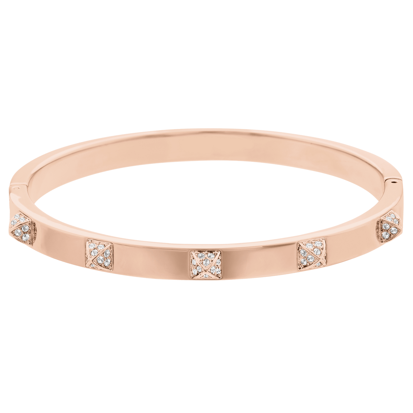 Dextera bangle, Pavé, White, Rose gold-tone plated 5184528