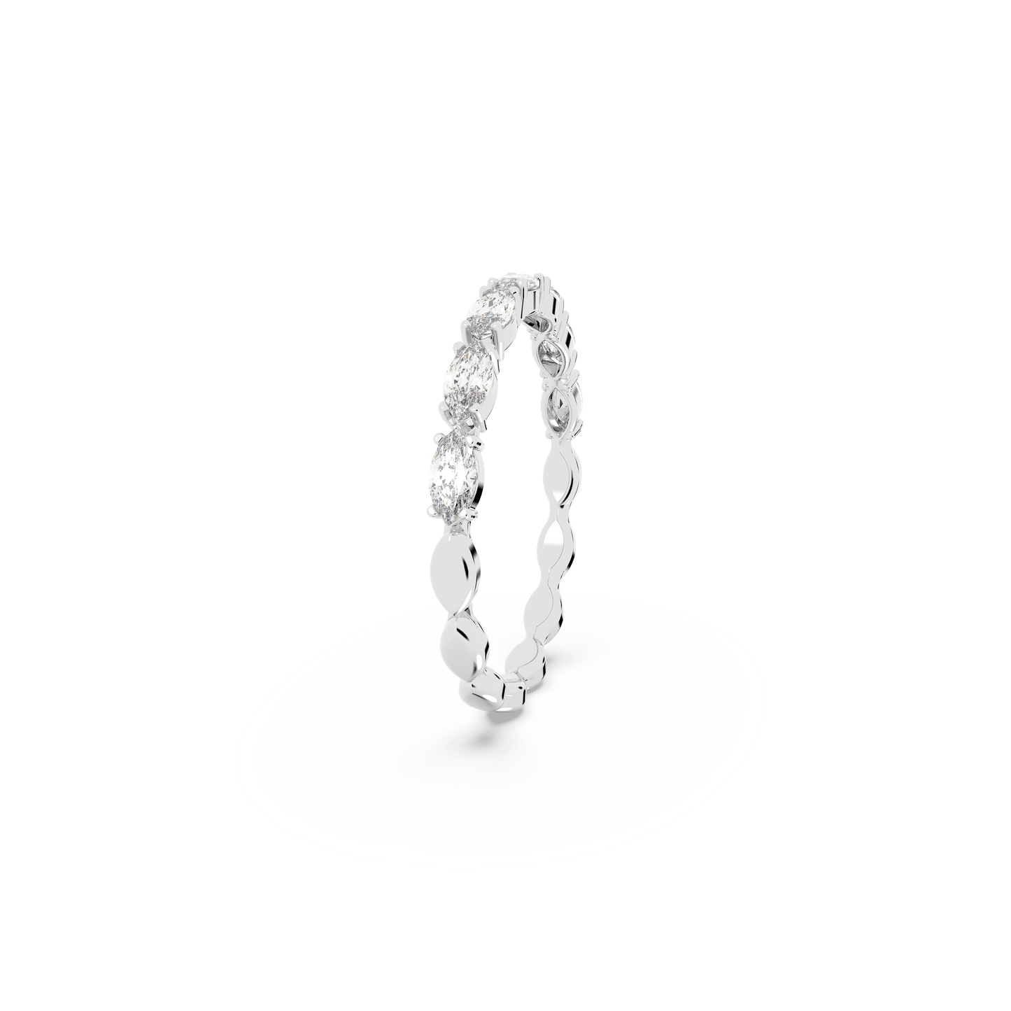 Matrix Vittore ring, Marquise cut, White, Rhodium plated 5366570