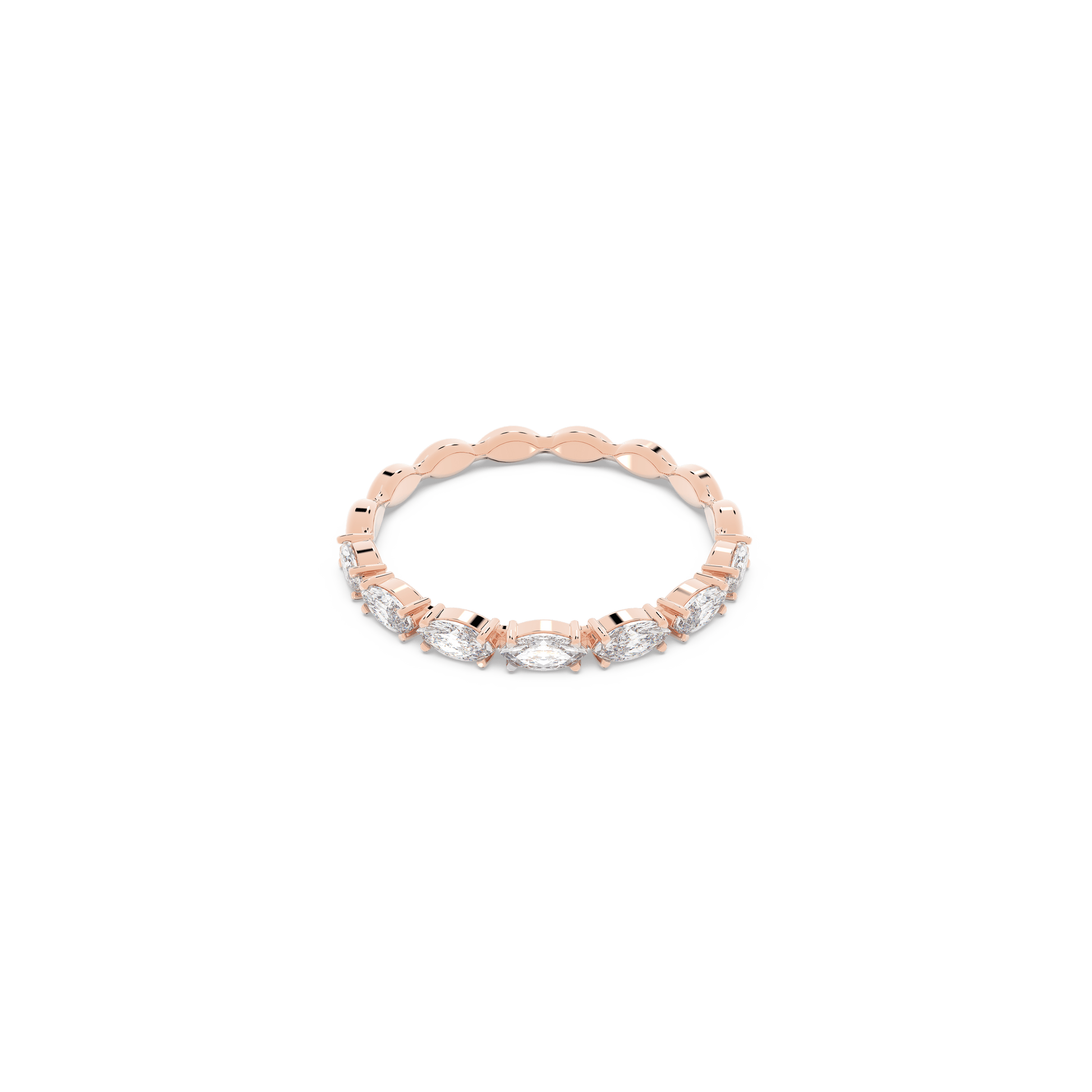 Matrix Vittore ring, Marquise cut, White, Rose gold-tone plated 5366573