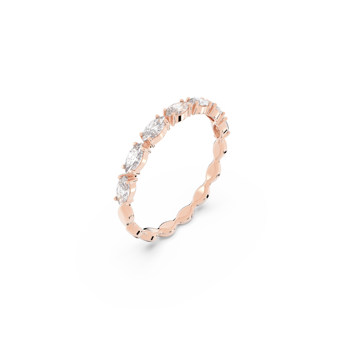 Matrix Vittore ring, Marquise cut, White, Rose gold-tone plated 5366573