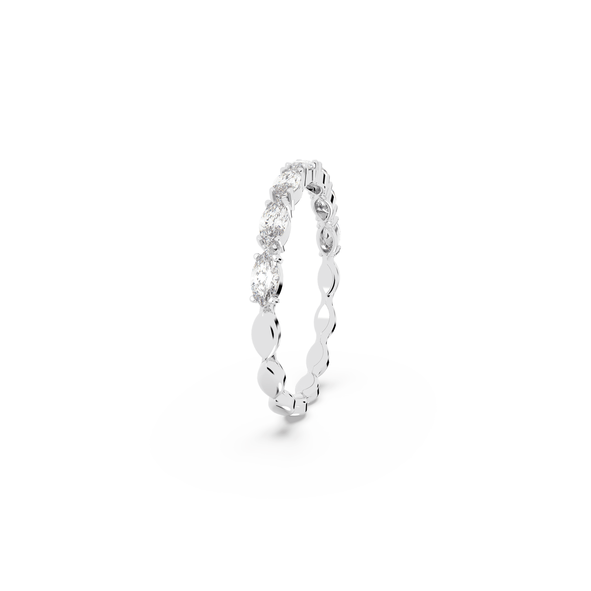 Matrix Vittore ring, Marquise cut, White, Rhodium plated 5366579