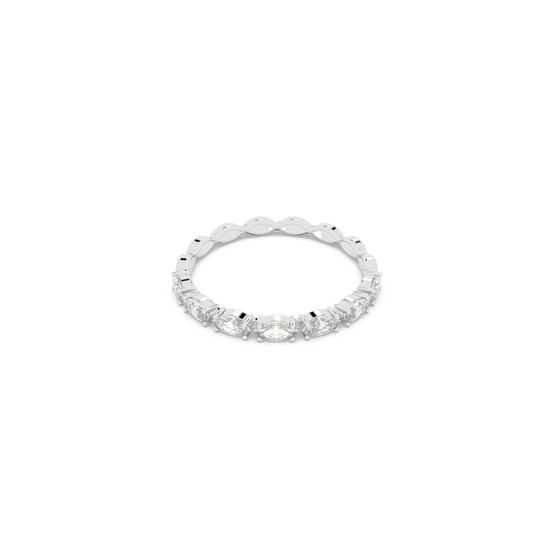 Matrix Vittore ring, Marquise cut, White, Rhodium plated 5366584