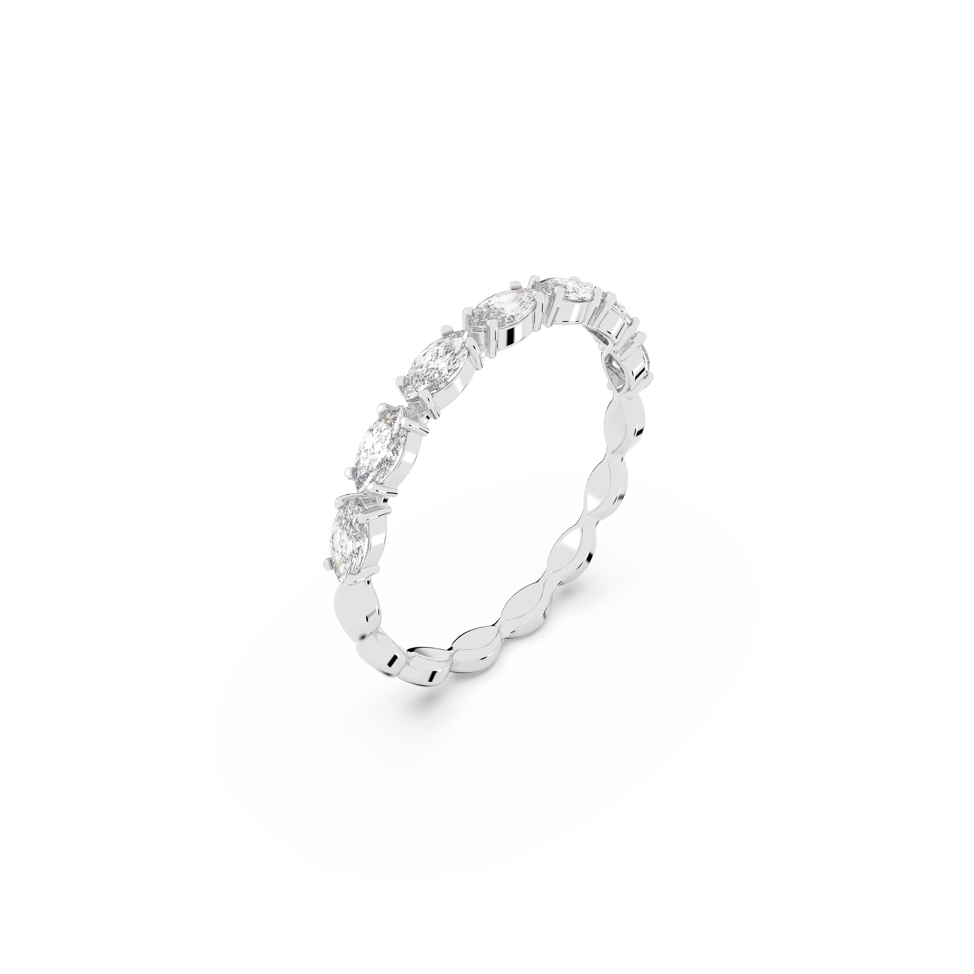 Matrix Vittore ring, Marquise cut, White, Rhodium plated 5366584