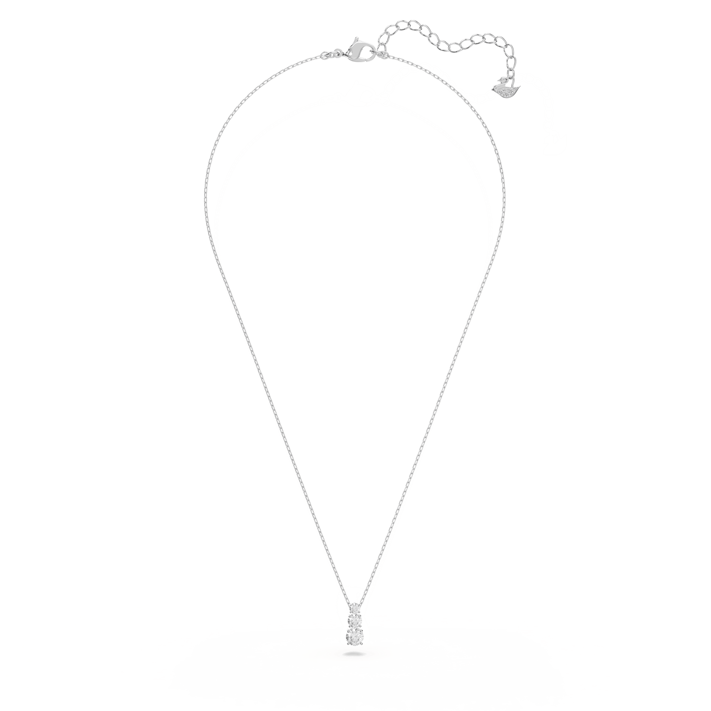 Stilla Attract pendant, Round cut, White, Rhodium plated 5414970