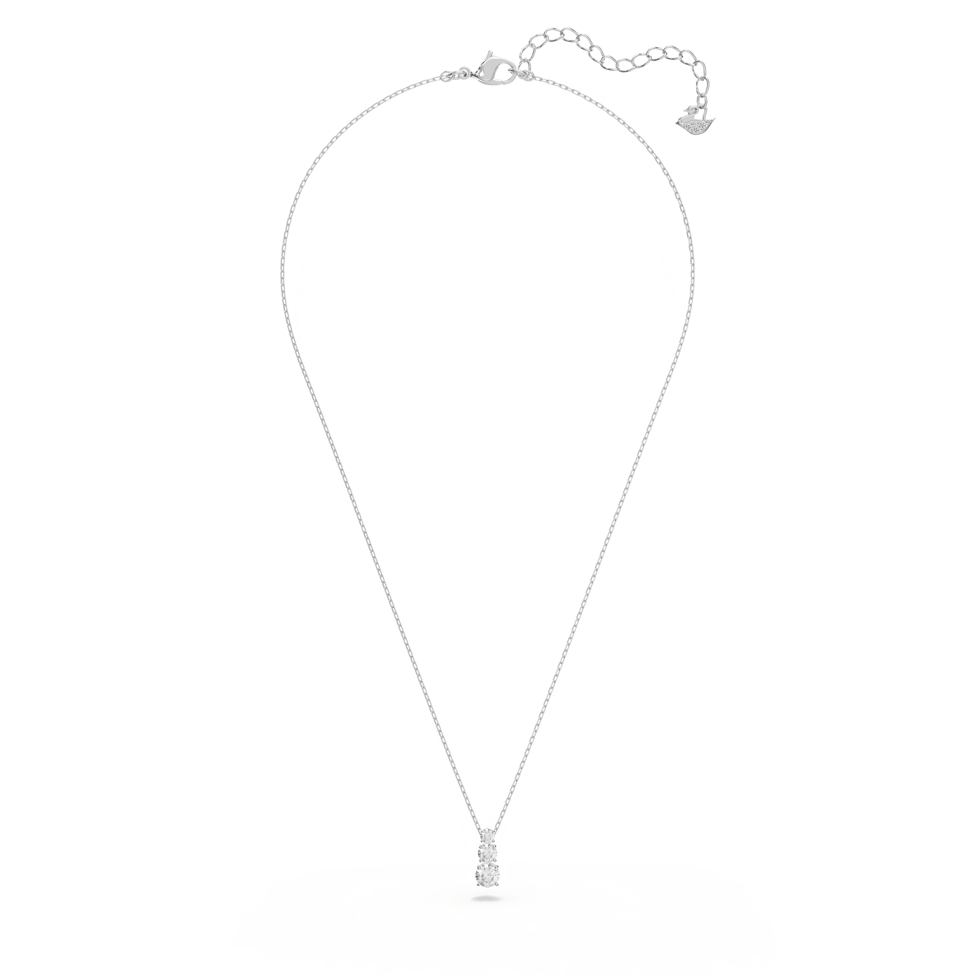 Stilla Attract pendant, Round cut, White, Rhodium plated 5414970