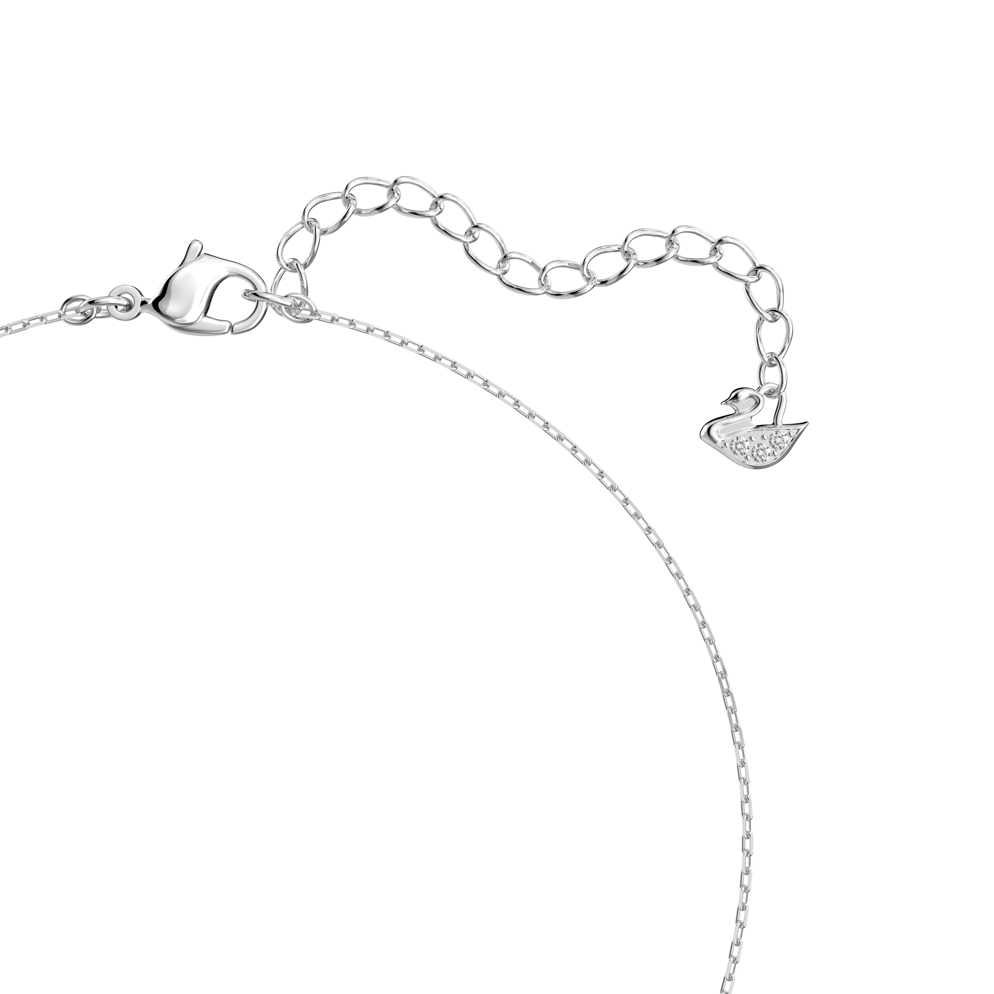 Stilla Attract pendant, Round cut, White, Rhodium plated 5414970