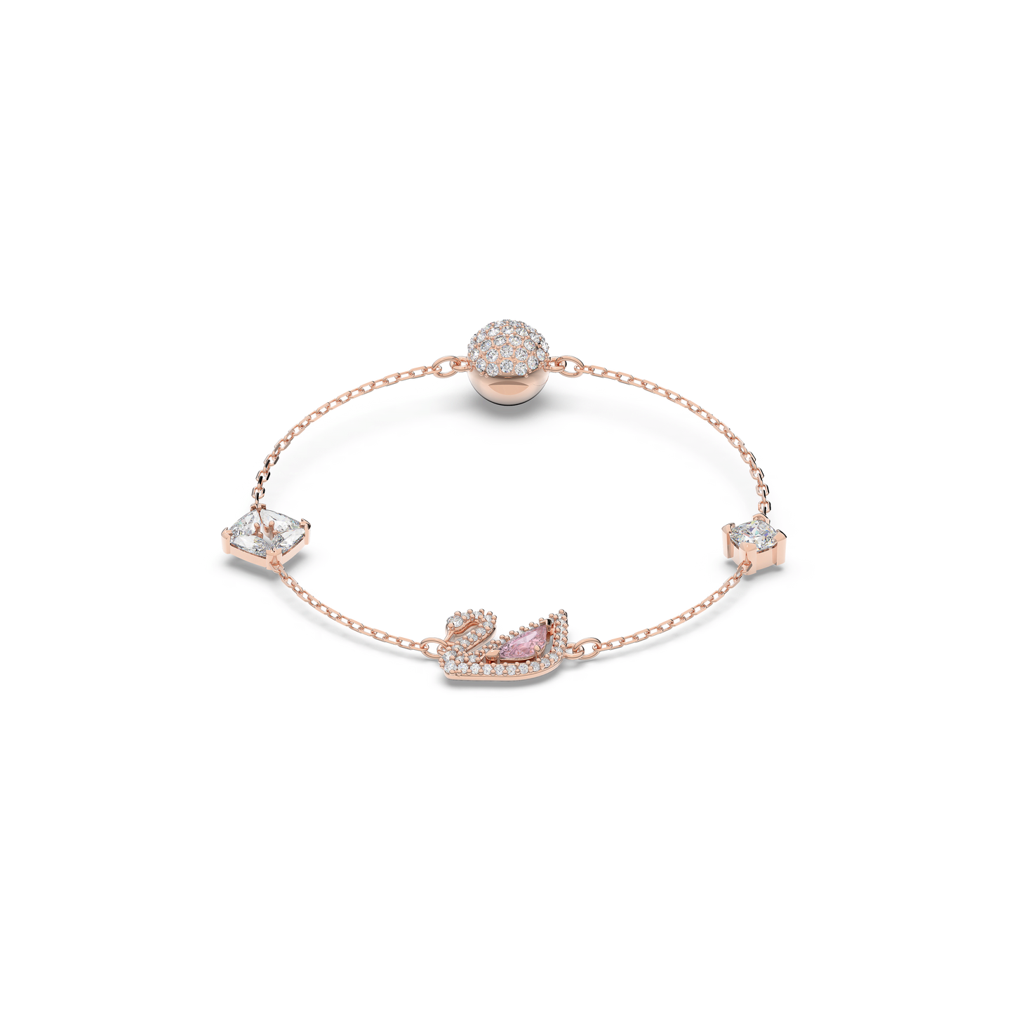 Swan bracelet, Swan, Pink, Rose gold-tone plated 5472271