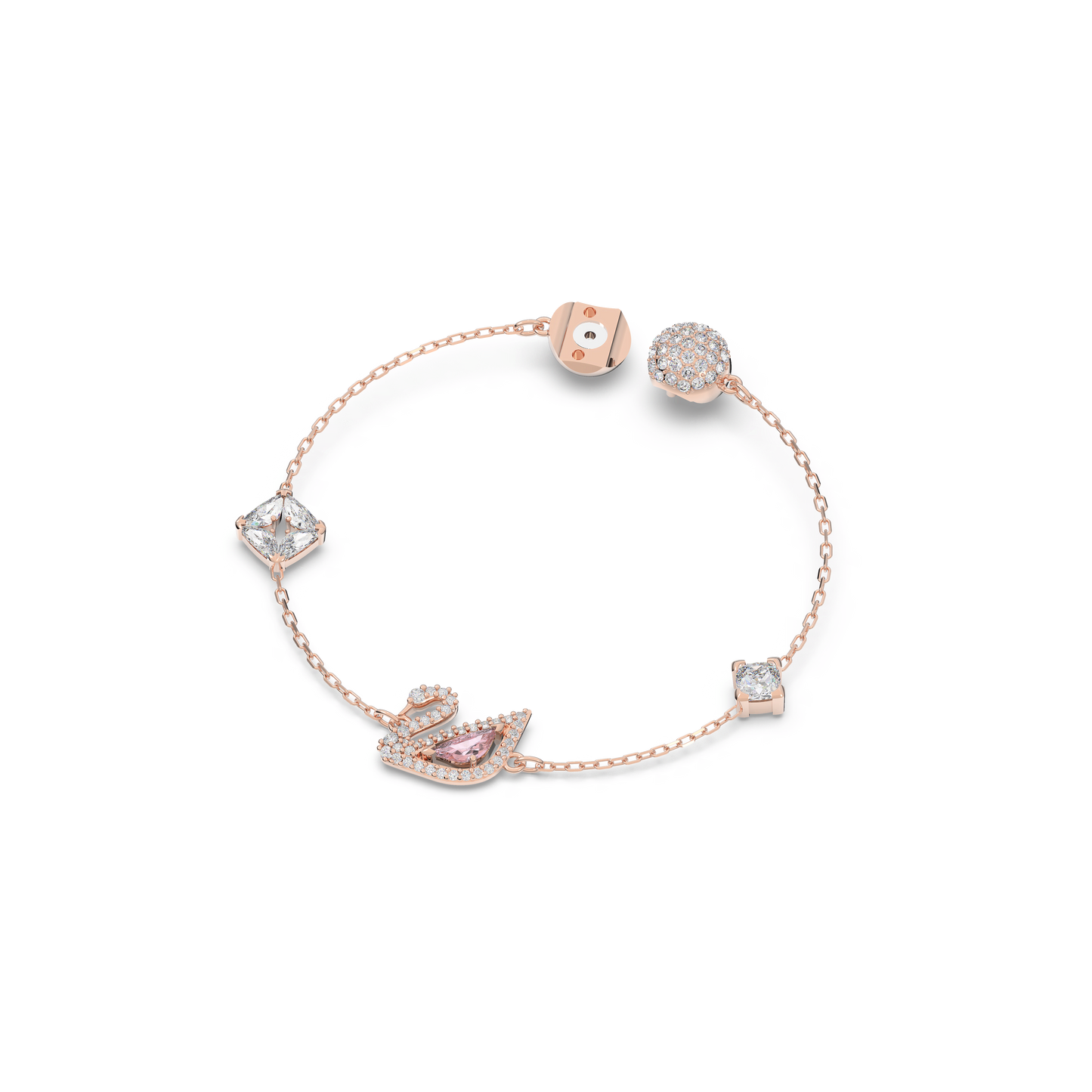 Swan bracelet, Swan, Pink, Rose gold-tone plated 5485876