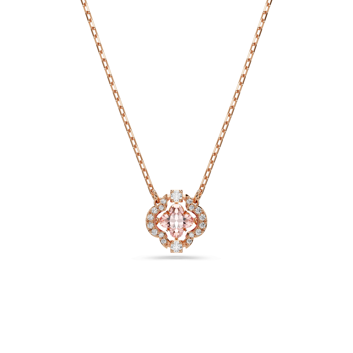 Una necklace, Clover, Pink, Rose gold-tone plated 5514488