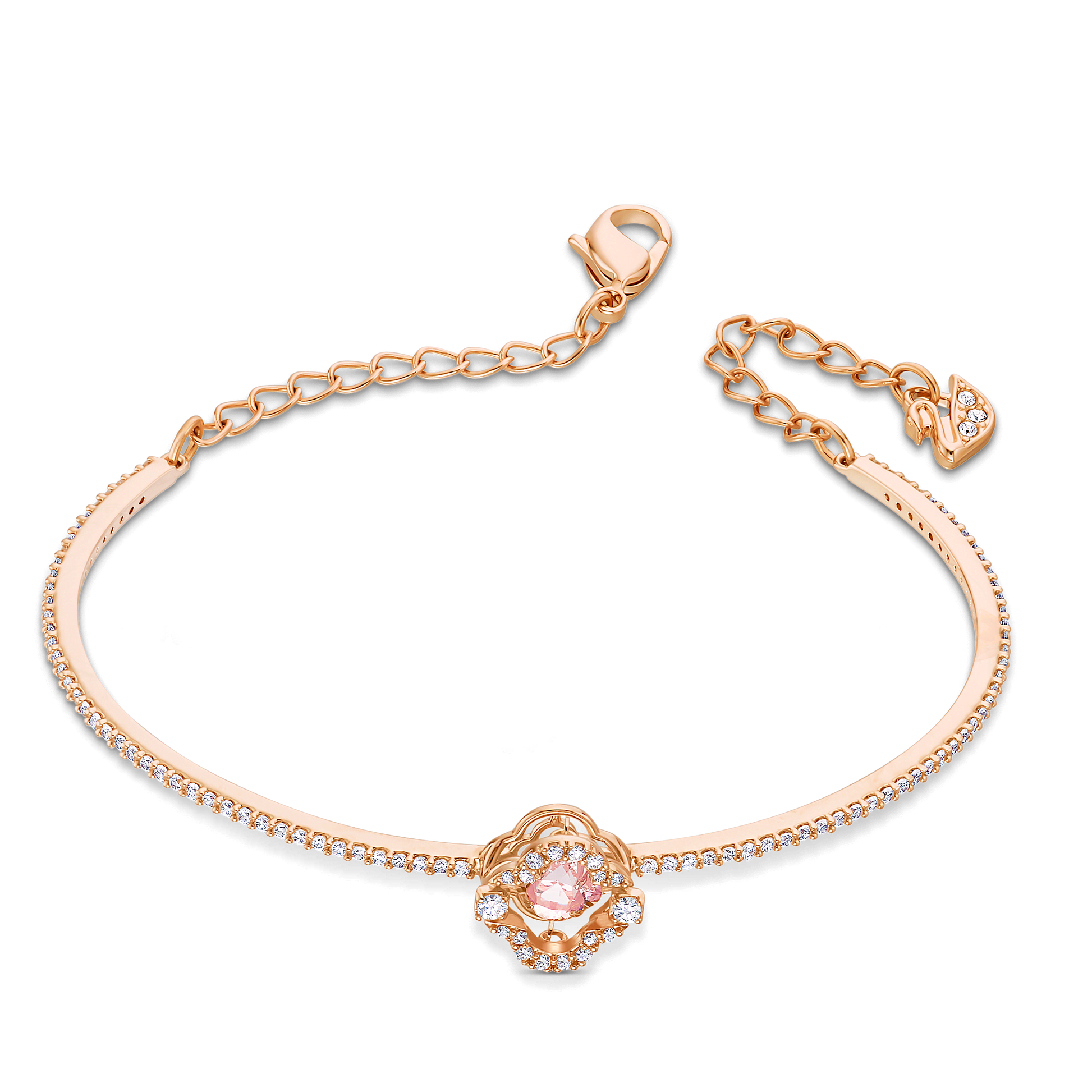 Una bangle, Clover, Pink, Rose gold-tone plated 5516476