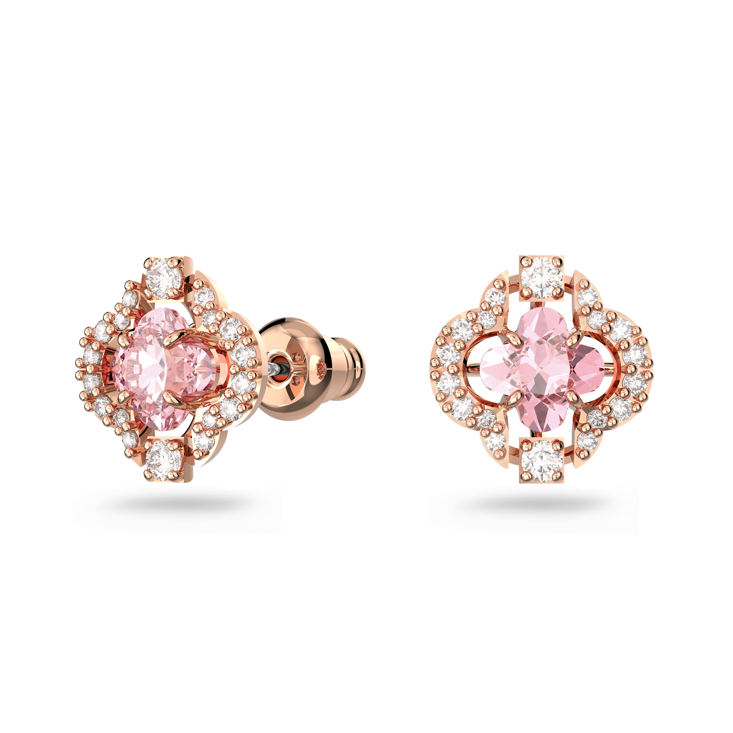 Una set, Mixed cuts, Clover, Pink, Rose gold-tone plated 5516488