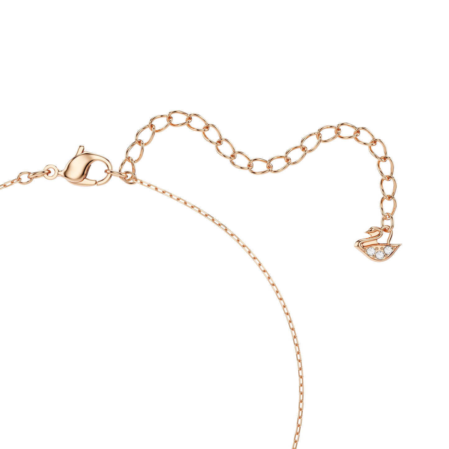 Hyperbola necklace, Infinity and heart, White, Mixed metal finish 5518865