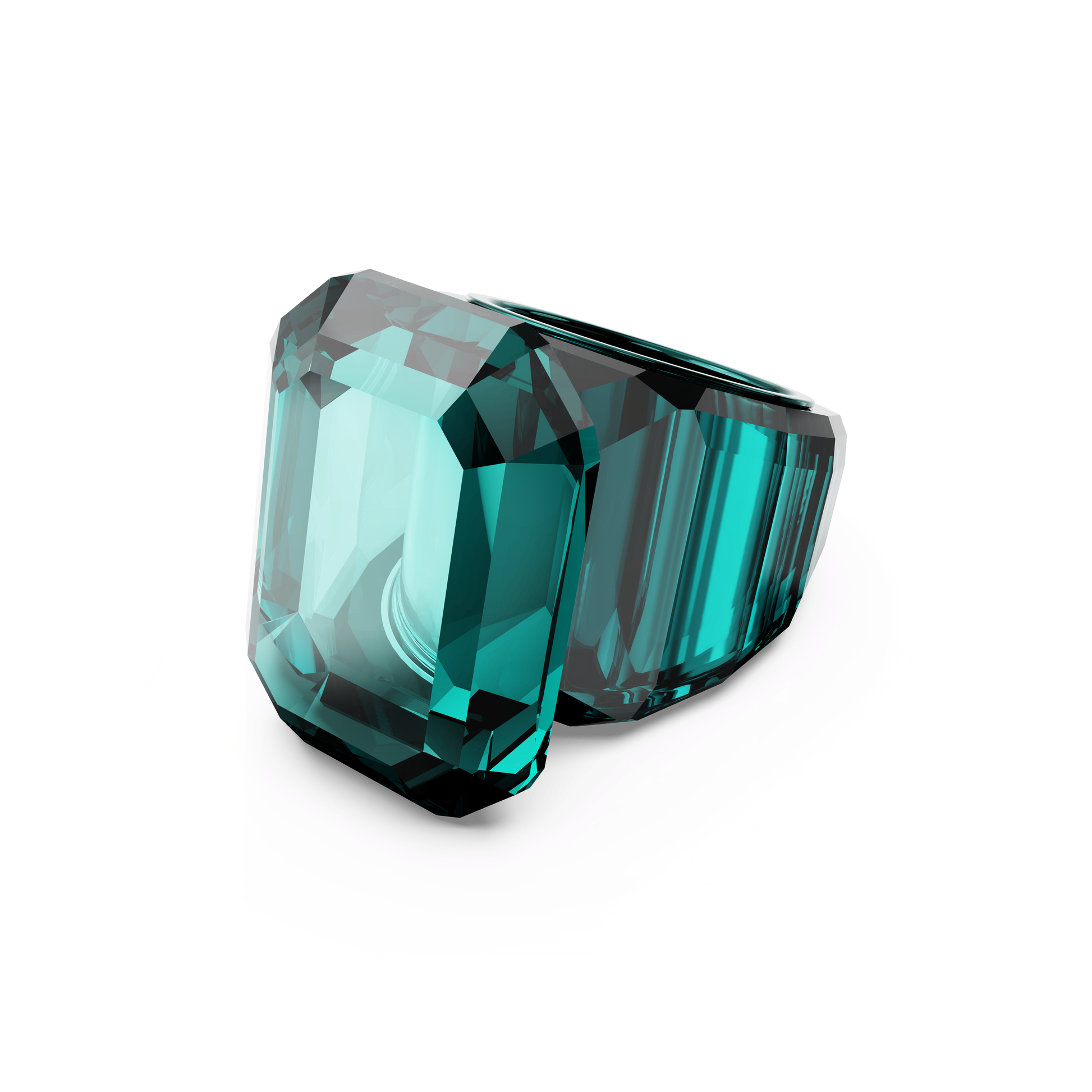 Lucent cocktail ring, Octagon cut, Green 5600236