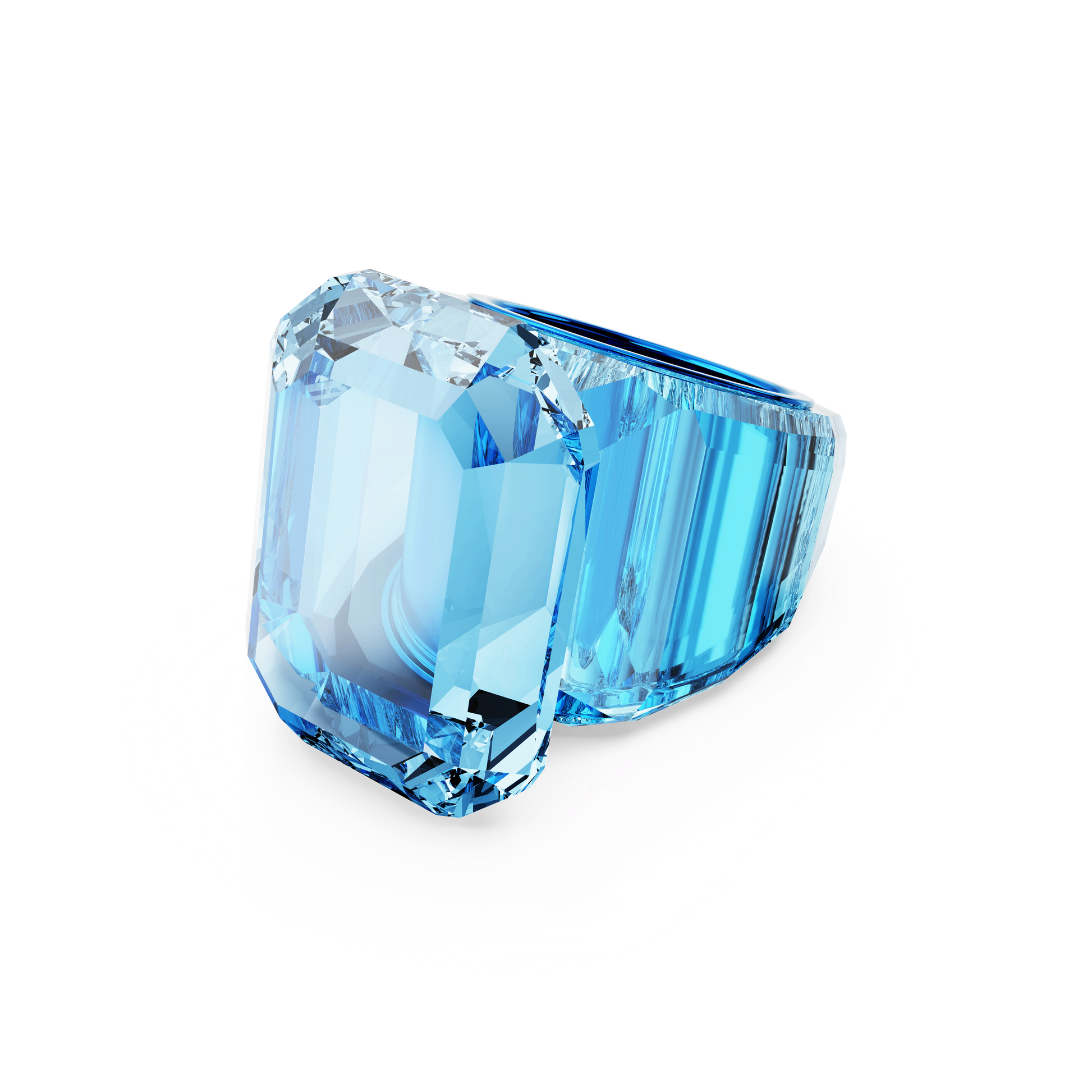 Lucent cocktail ring, Octagon cut, Blue 5607352