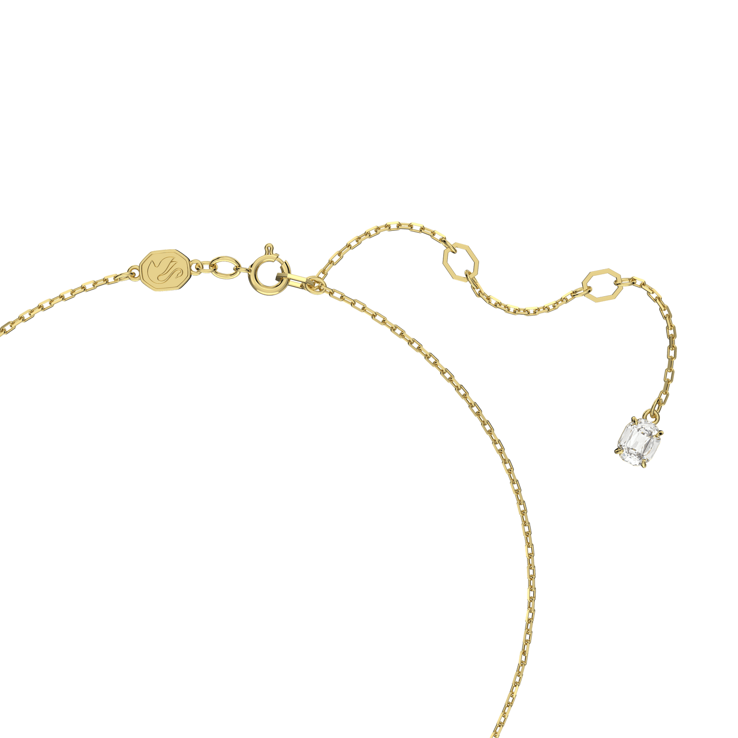 Stilla pendant, Round cut, White, Gold-tone plated 5636703