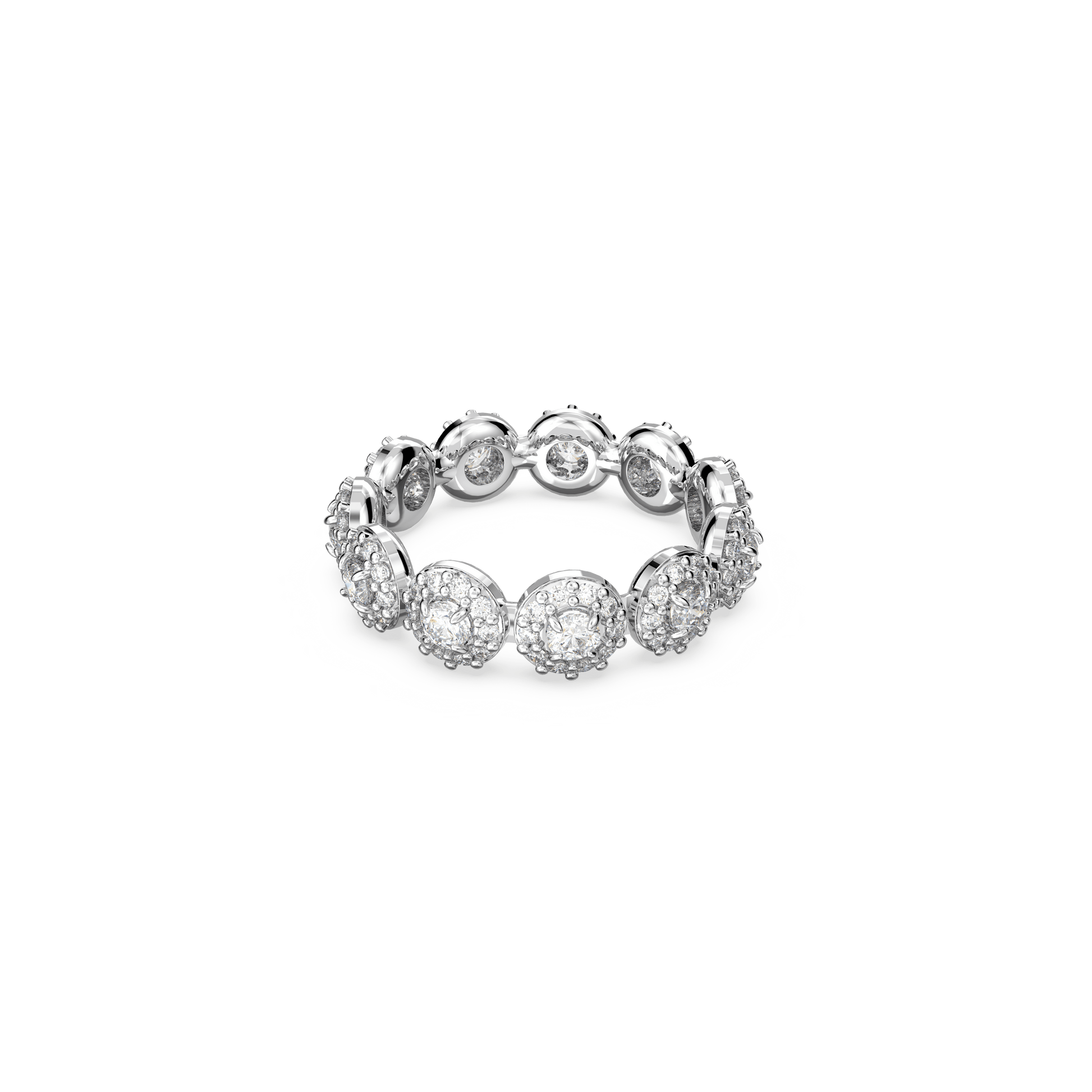 Una Angelic ring, Round cut, White, Rhodium plated 5642608
