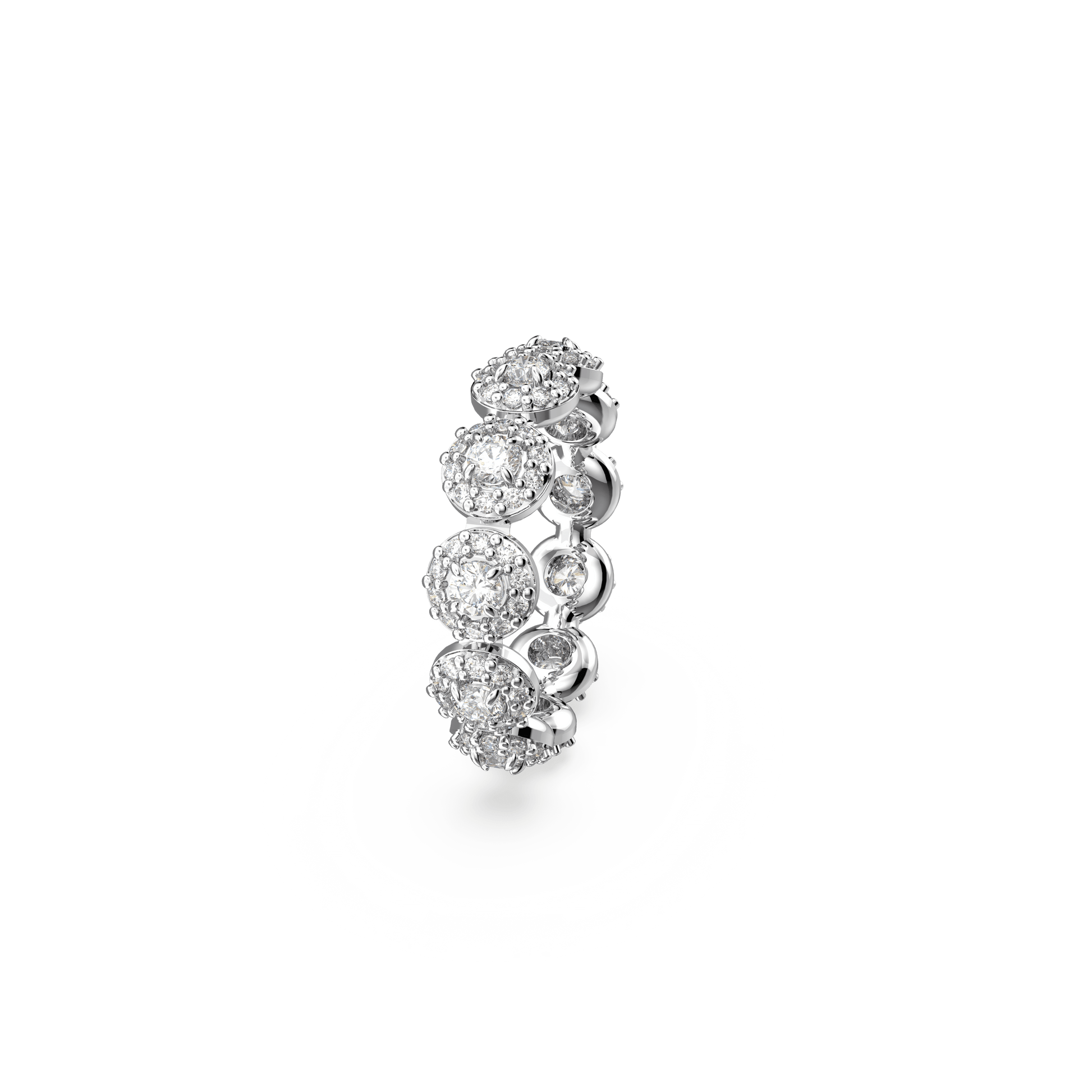 Una Angelic ring, Round cut, White, Rhodium plated 5642610