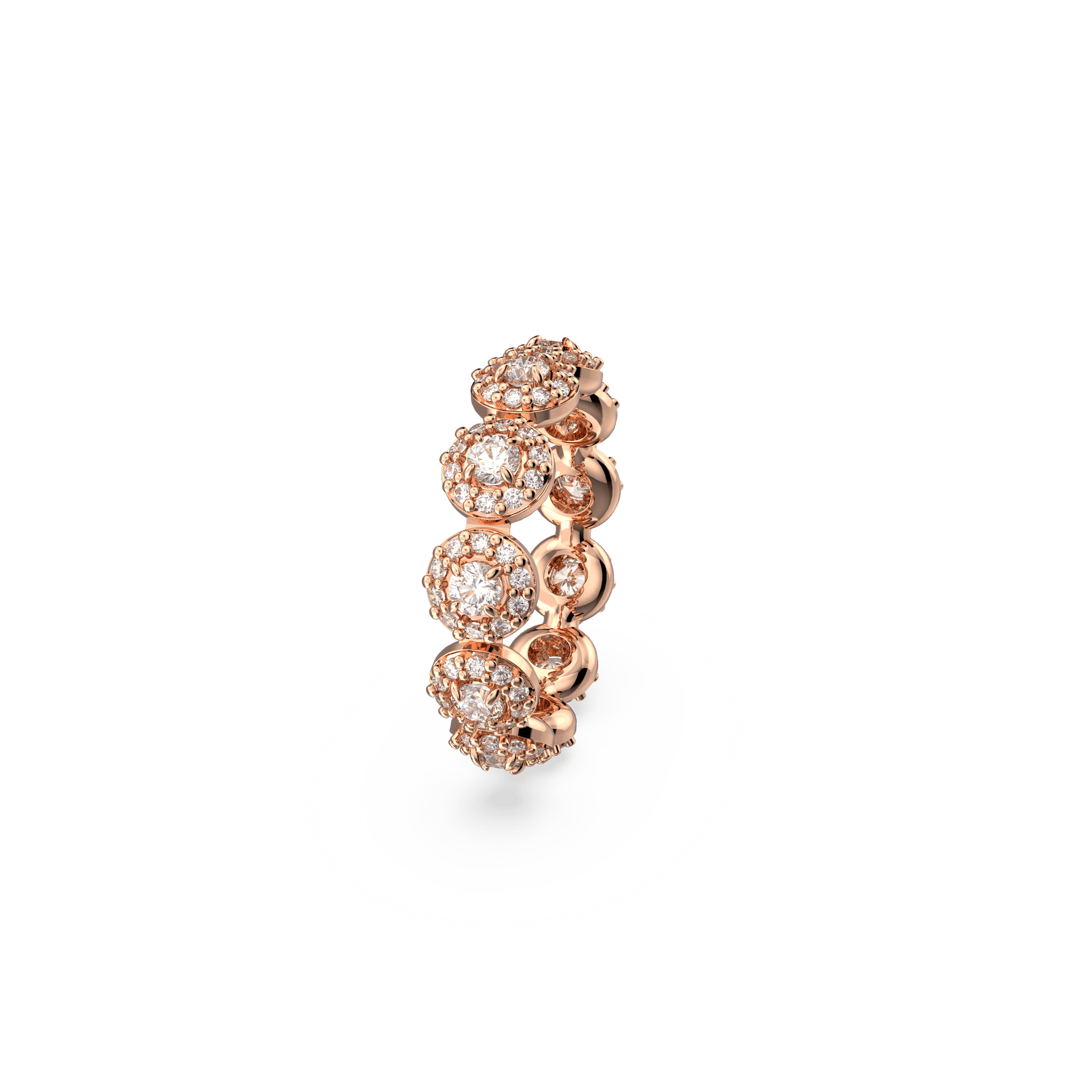 Una Angelic ring, Round cut, White, Rose gold-tone plated 5642611