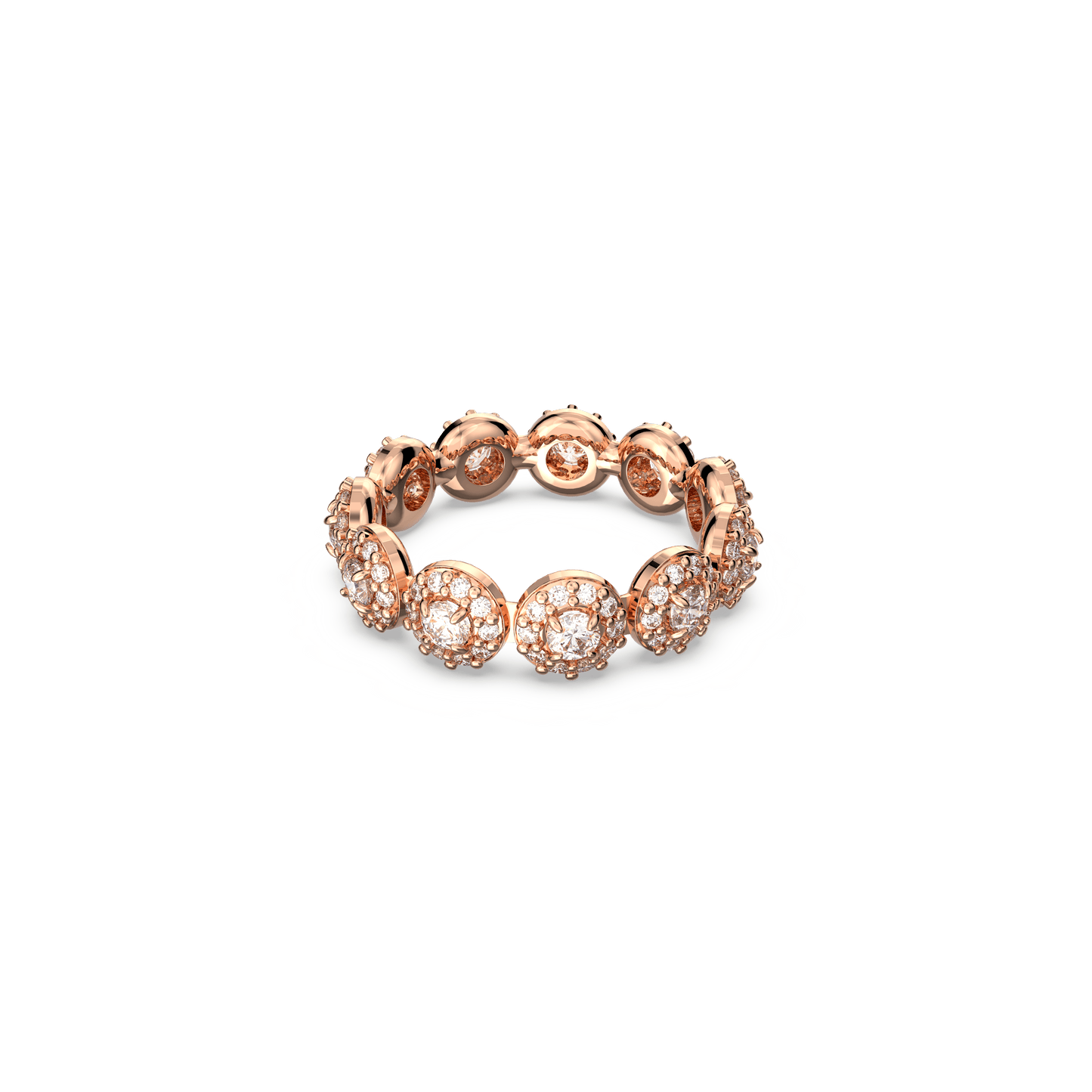 Una Angelic ring, Round cut, White, Rose gold-tone plated 5642616