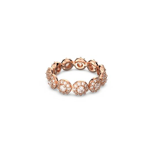 Una Angelic ring, Round cut, White, Rose gold-tone plated 5642616