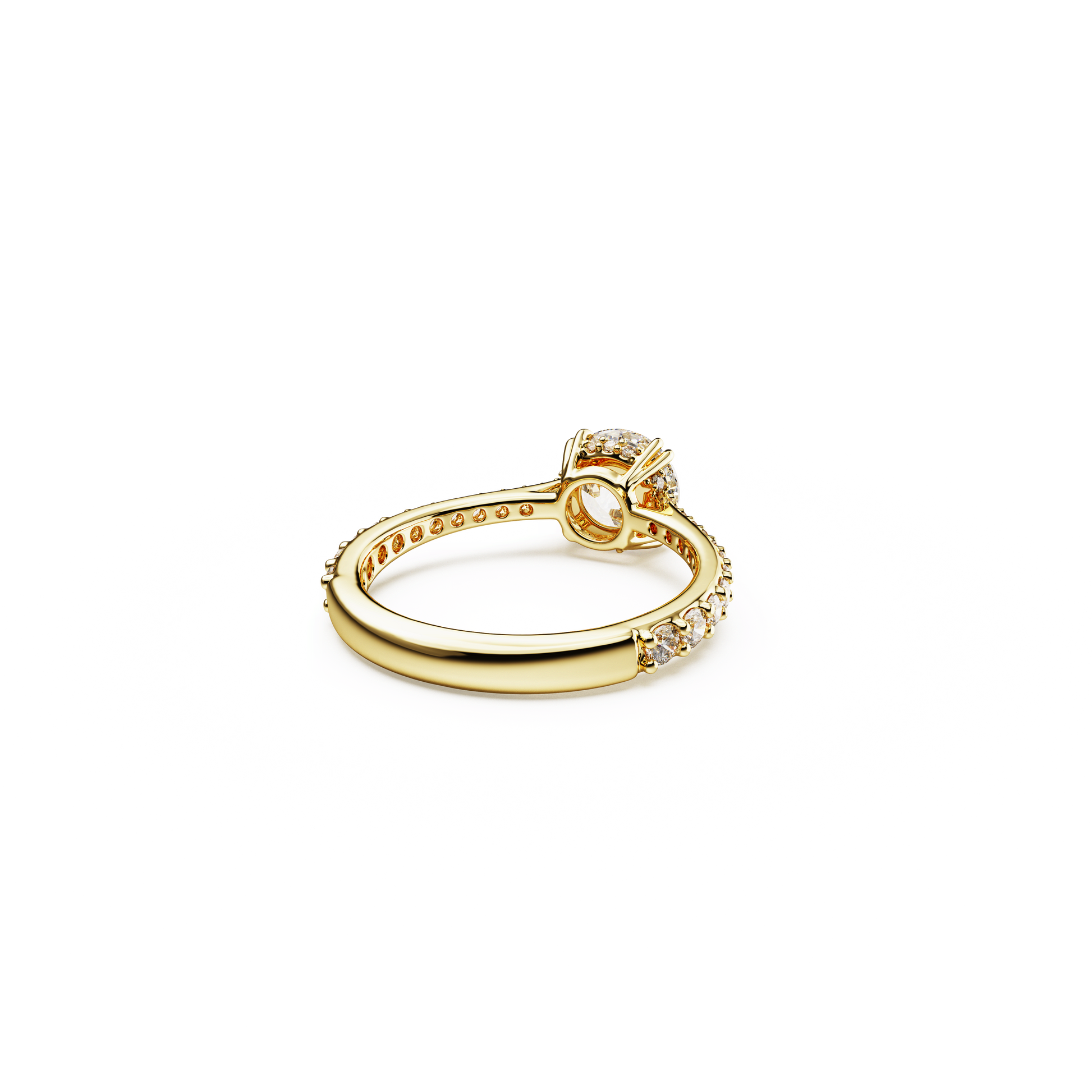Stilla cocktail ring, Round cut, Pavé, White, Gold-tone plated 5642617